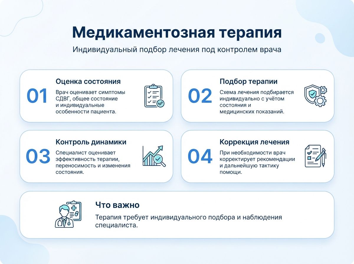 Лечение СДВГ в Павлово у детей и взрослыхинфографика